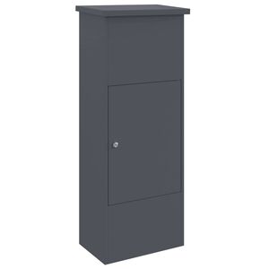 vidaXL Pakettipostilaatikko Antrasiitti 44,5 x 29 x 110,5 cm Ter&auml;s