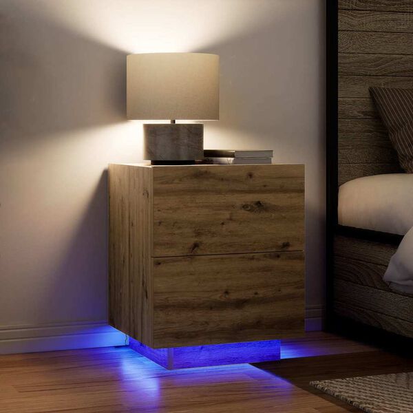 vidaXL Y&ouml;p&ouml;yt&auml;kaappi Artisan tammi 45 x 40 x 55 cm Tekninen puu