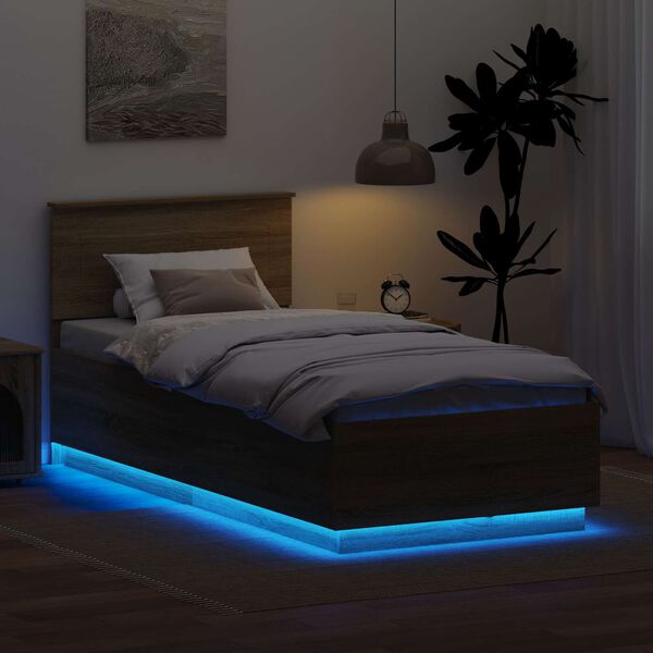 vidaXL S&auml;ngyn runko p&auml;&auml;tyll&auml; Sonoman tammi 70 x 190 cm Tekninen puu