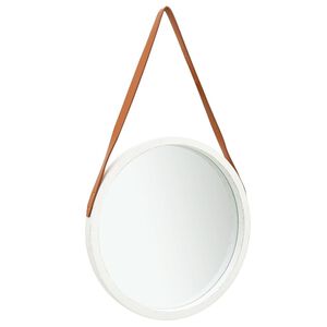 vidaXL Sein&auml;peili hihnalla 50 cm valkoinen