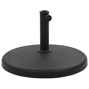 vidaXL Aurinkovarjon jalka polyresiini 19 kg py&ouml;re&auml; musta