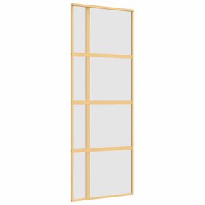 vidaXL Liukuovi kulta 76x205 cm himme&auml; ESG-lasi ja alumiini