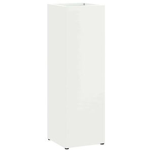 vidaXL Aurinkovarjojalusta Valkoinen 15,5 x 15,5 x 49 cm Metalli