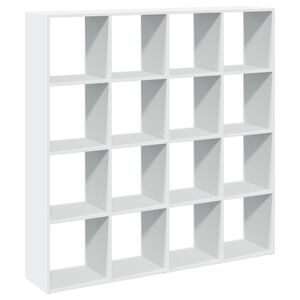 vidaXL Kirjahylly valkoinen 137,5x29x137,5 cm lastulevy