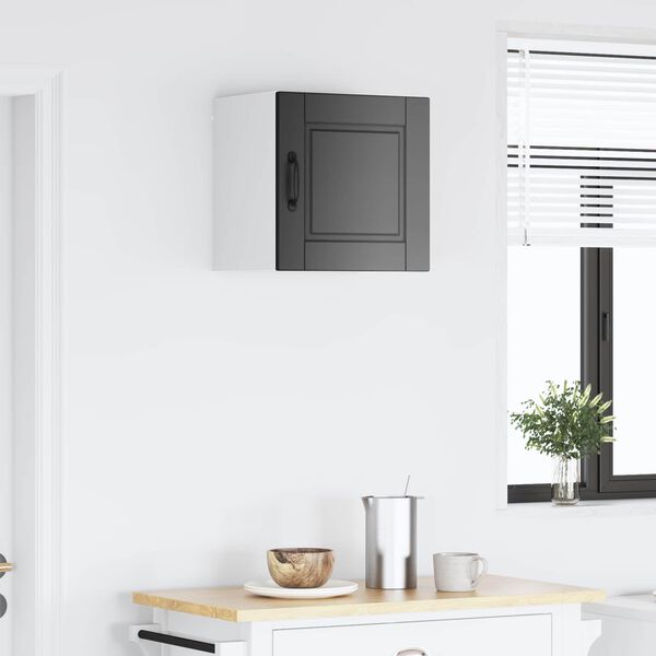 vidaXL Keitti&ouml;kaappi hyllyll&auml; Musta 40 x 31 x 40 cm Tekninen puu