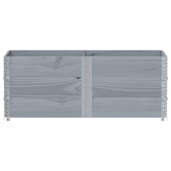 vidaXL Kuormalavan reunukset 3 kpl harmaa 150x50 cm t&auml;ysi m&auml;nty