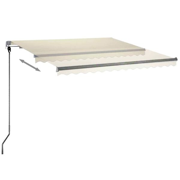 vidaXL Sis&auml;&auml;nkelattava markiisi LED/tuulisensori 300x250cm kerma