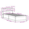 vidaXL Sängynrunko ilman patjaa päädyllä 75x190 cm täysi mänty