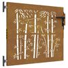 vidaXL Puutarhaportti 85x75 cm Corten-ter&auml;s Bambukuvio