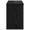 vidaXL Seinälle asennettava takkihylly Musta tammi 50 x 20 x 30 cm
