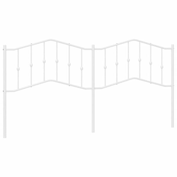 vidaXL Metallinen vaihtop&auml;&auml;ty valkoinen 193 cm