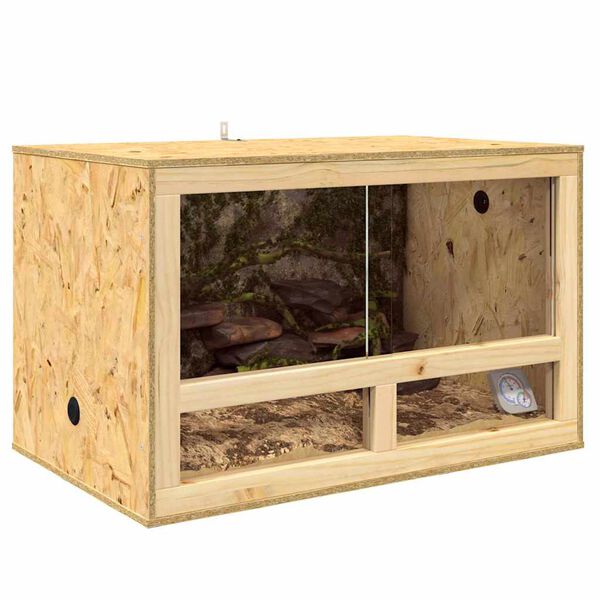 vidaXL Terrarium Ruskea 80 x 50 x 50 cm OSB