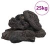 vidaXL Tulivuorikivet 25 kg Musta 10-30 cm