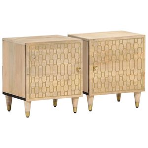 vidaXL Y&ouml;p&ouml;yd&auml;t 2 kpl 40x33x46 cm t&auml;ysi mangopuu