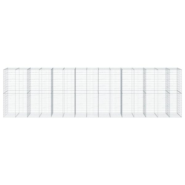 vidaXL Kivikori katolla 750x100x200 cm galvanoitu rauta