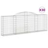 vidaXL Kaarevat kivikorit 30 kpl 300x30x100/120 cm galvanoitu rauta