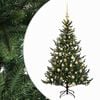 vidaXL Tekokuusi joulupalloilla 120 cm 150 LEDi&auml; L&auml;mpim&auml;n Valkoinen