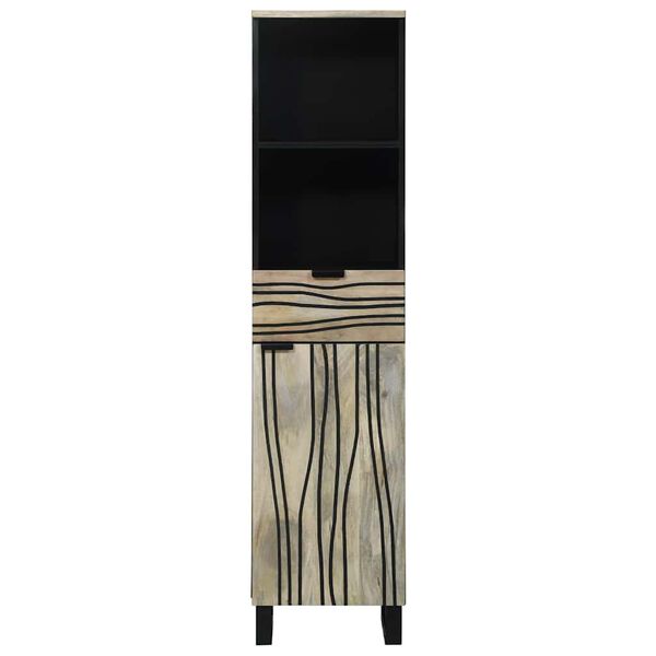 vidaXL Kylpyhuoneen allaskaappi hyllyllä Valkoinen 38 x 33 x 160 cm