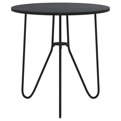 vidaXL Teepöytä musta 48 cm MDF ja rauta