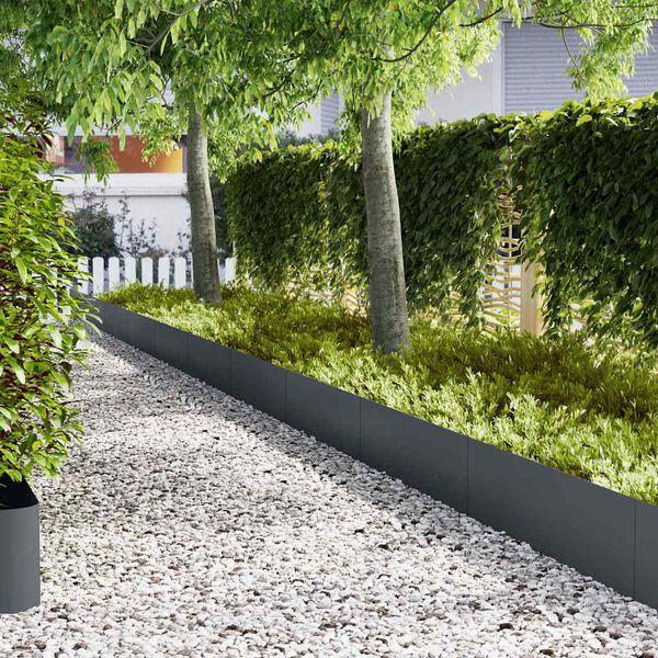 vidaXL Nurmireunus 10 pcs Antrasiitti 100 x 0.05 x 20 cm