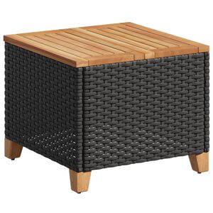 vidaXL Puutarhap&ouml;yt&auml; musta 45x45x37 cm polyrottinki ja akasiapuu