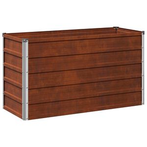 vidaXL Kohotettu Puutarhapes&auml; Ruosteinen 100 x 40 x 55 cm kartuusa
