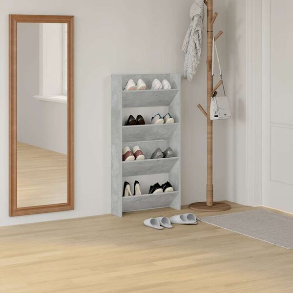 vidaXL Sein&auml;kenk&auml;kaapit 2 kpl betoninharmaa 60x18x60 cm lastulevy