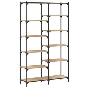 vidaXL Kirjahylly Sonoma-tammi 100x32x170 cm tekninen puu ja rauta