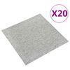 vidaXL Matto 20 pcs Vaaleanharmaa 50 x 50 cm 100% polypropeeni