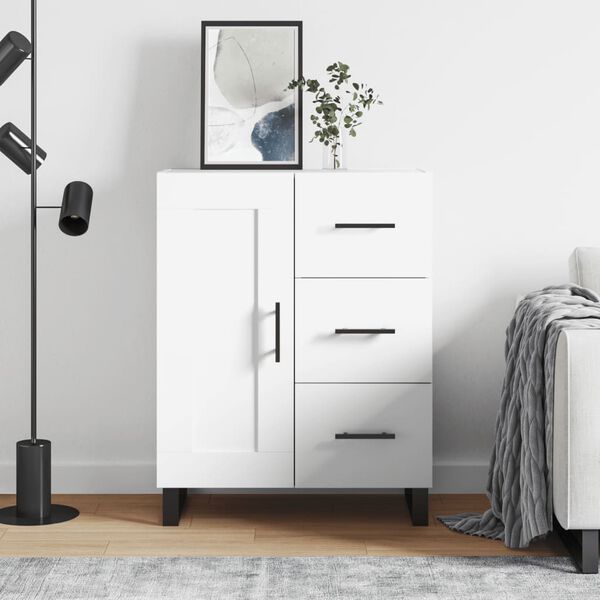 vidaXL Senkki valkoinen 69,5x34x90 cm tekninen puu