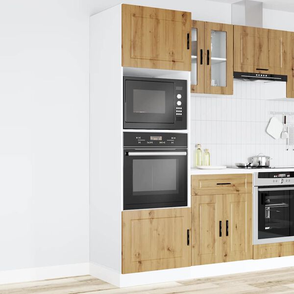 vidaXL Uunikaapit 2 kpl Porto k&auml;sity&ouml;l&auml;inen tammi tekninen puu