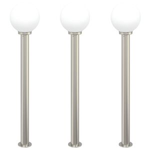 vidaXL Pollarivalaisimet 3 kpl 120 cm ruostumaton ter&auml;s IP44