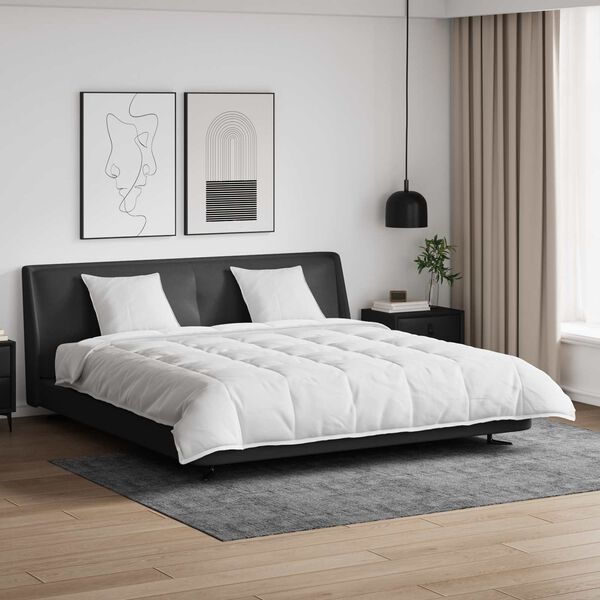 vidaXL Peittosarja tyynyll&auml; 3 pcs Valkoinen Untuvah&ouml;yhen