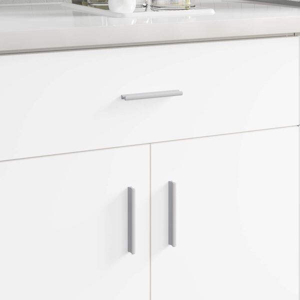 vidaXL Kahva Yksiv&auml;rinen 2 pcs Hopea 105.7 x 7.4 x 15.5 mm Alumiini