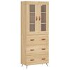 vidaXL Kaappi Sonoma tammi 69,5x34x180 cm tekninen puu