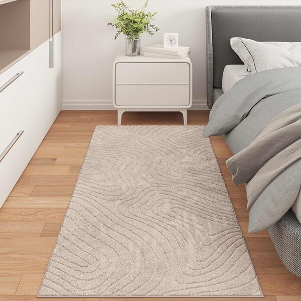 vidaXL Alue matot Suorakaide PALMERAS Beige 200 x 80 cm Polyesteri
