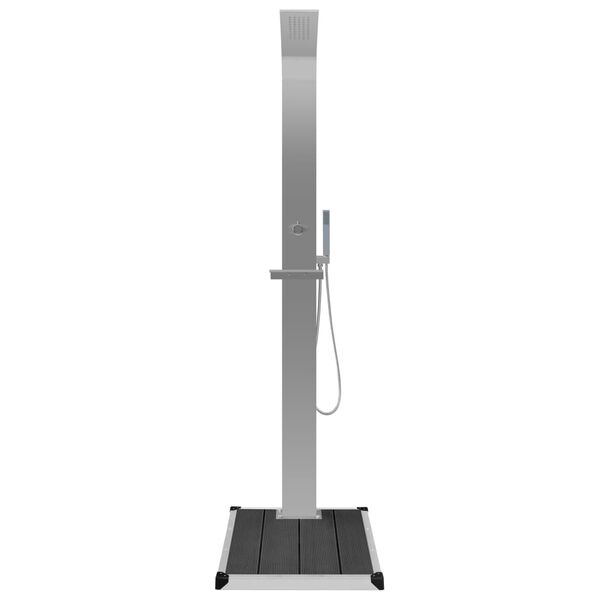 vidaXL Ulkosuihku alustalla WPC ruostumaton ter&auml;s