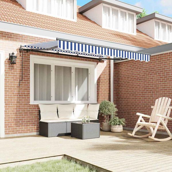 vidaXL Vetoutuva markiisi Sininen 300 x 200 cm kangas