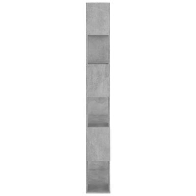 vidaXL Kirjahylly/tilanjakaja betoninharmaa 80x24x186 cm lastulevy