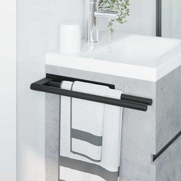 vidaXL Pyyheteline Musta 40 x 9 x 4 cm Ruostumaton teräs