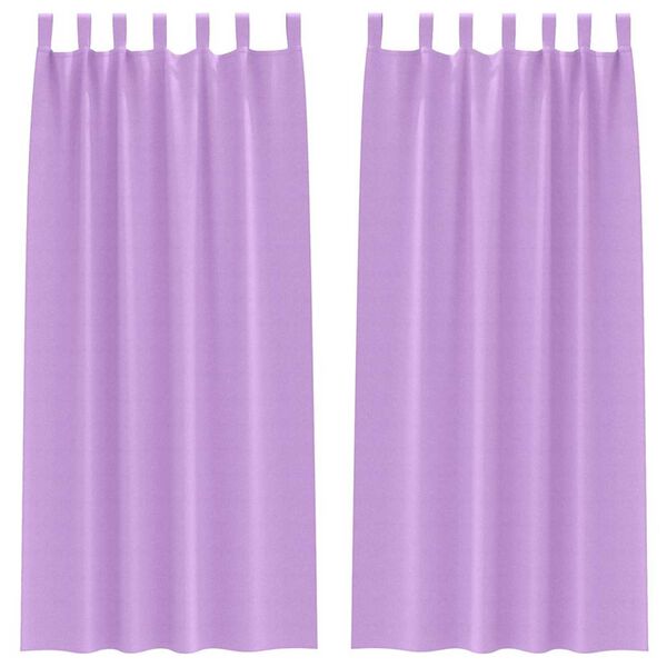 vidaXL Piment&auml;v&auml; verho renkailla 2 pcs Violetti 260 x 140 cm