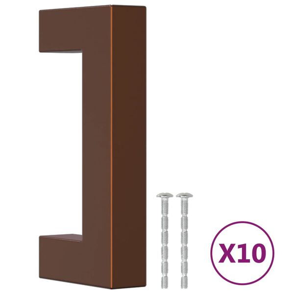 vidaXL Kaapin kahvat 10 kpl pronssi 64 mm ruostumaton ter&auml;s