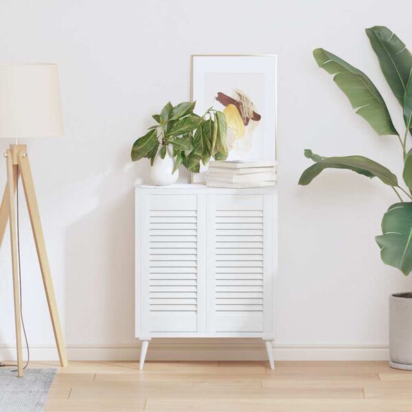 vidaXL Kaapin Ovet S&auml;leikk&ouml; Design 2 kpl Valkoinen 61,5x29,5 cm