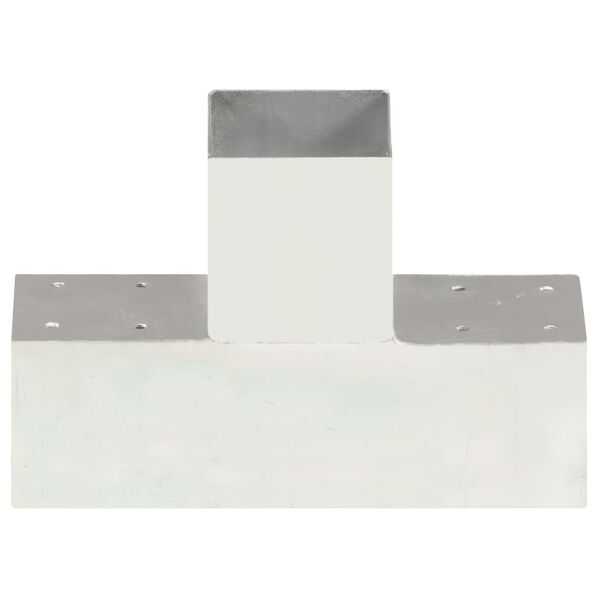 vidaXL Tolppaliitin T-muoto galvanoitu metalli 91x91 mm