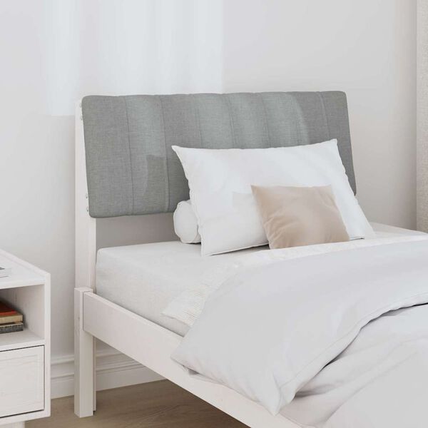 vidaXL Verhoiltu sängynpääty Vaaleanharmaa 75 cm Massiivinen mänty