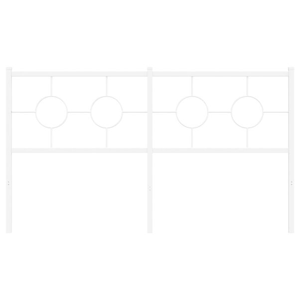 vidaXL Metallinen s&auml;ngynp&auml;&auml;ty valkoinen 160 cm