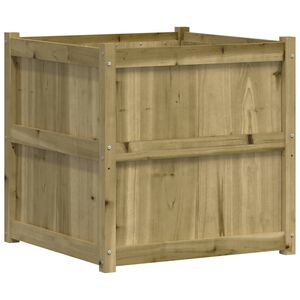 vidaXL Ulkokukkalaatikko 70x70x70 cm kyll&auml;stetty m&auml;nty