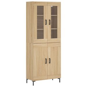 vidaXL Kaappi Sonoma tammi 69,5x34x180 cm tekninen puu