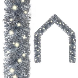 vidaXL Jouluk&ouml;ynn&ouml;s LED-valoilla 10 m hopea