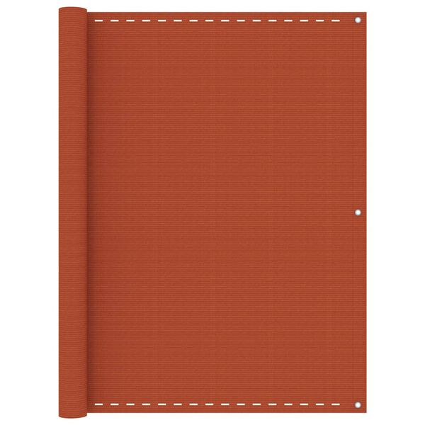vidaXL Parvekkeen suoja oranssi 120x400 cm HDPE